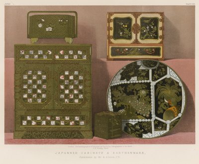 Lackierte Schränke und Steingut beigetragen von Sir R. Allcock, C.B. von English School