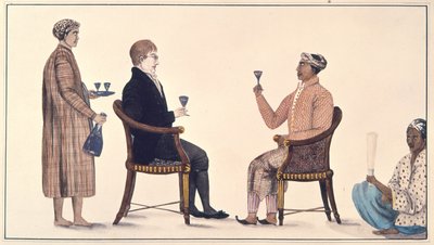 Javanischer Grandee und ein Niederländer, aus einem 