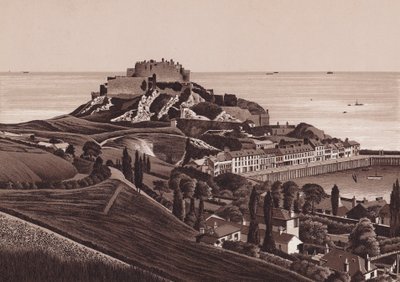 Jersey, Kanalinseln: Schloss Orgueil und Gorey Hafen von English School