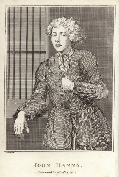 John Hanna, hingerichtet am 14. September 1739 von English School