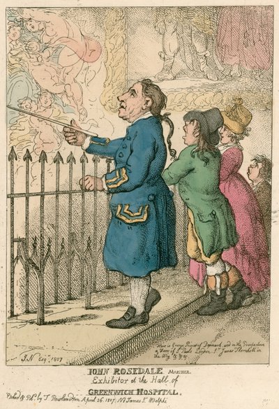 John Rosedale, Seemann, Aussteller in der Halle des Greenwich Hospital, London von English School