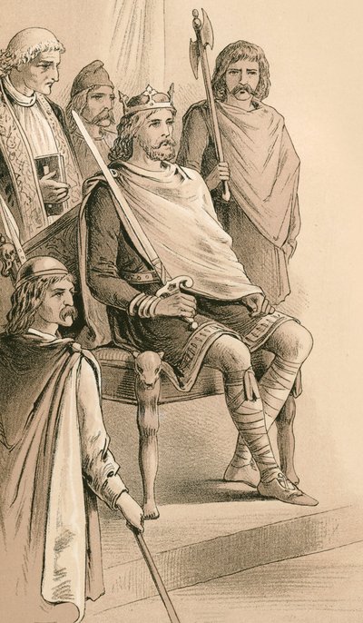 König Alfred gekrönt von English School