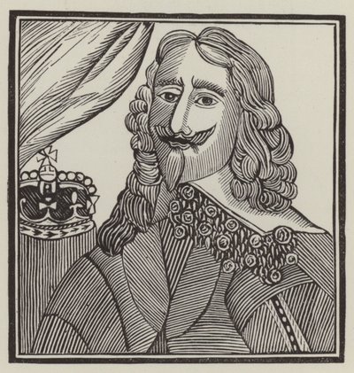 König Karl I., Märtyrer (Gravur) von English School