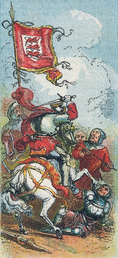König Edward III. in der Schlacht von Crecy von English School
