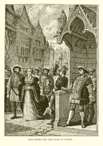 König Heinrich VIII. sieht Anne von Kleve von English School