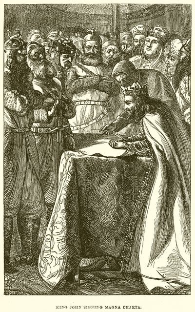 König Johann unterzeichnet die Magna Carta von English School