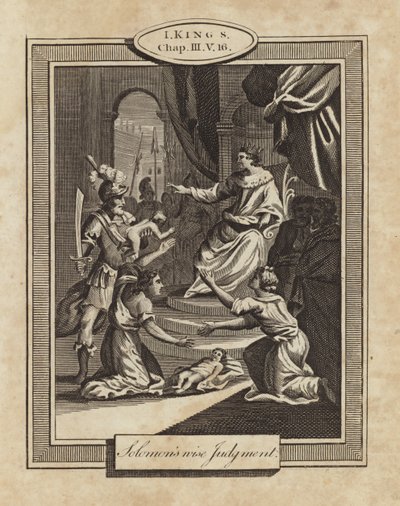König Salomos weises Urteil von English School