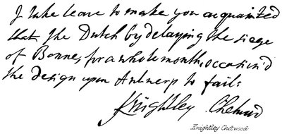 Knightley Chetwood von English School