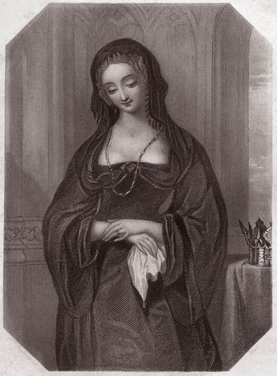 Lady Grey (Henry VI) (Elizabeth Woodville) - Galerie der Frauen von Shakespeare, Sammlung von fünfundvierzig ernsten Porträts von frühen Londoner Künstlern, bereichert mit kritischen und literarischen Anmerkungen um 1838 von English School