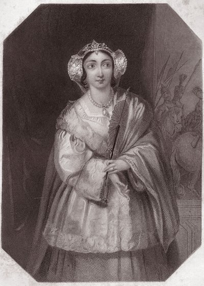 Lady Percy (Heinrich IV) - aus „Galerie der Frauen von Shakespeare“, Sammlung von fünfundvierzig ernsthaften Porträts von frühen Londoner Künstlern, bereichert mit kritischen und literarischen Hinweisen, ca. 1838 von English School