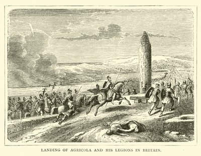 Landung von Agricola und seinen Legionen in Britannien von English School