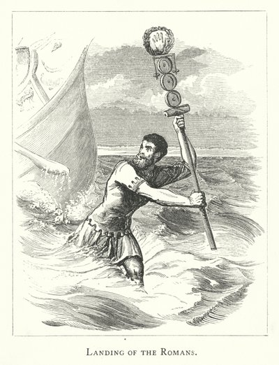 Landung der Römer (Stich) von English School