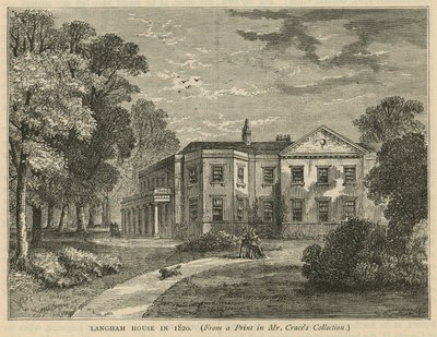 Langham House im Jahr 1820 von English School