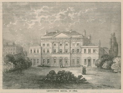 Lansdowne House, Berkley Square, im Jahr 1800 von English School