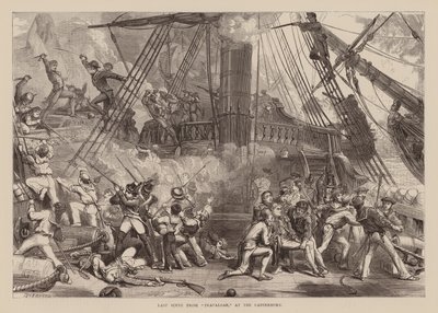 Letzte Szene aus "Trafalgar," im Canterbury (Gravur) von English School