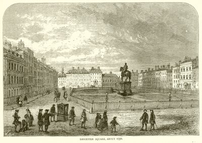 Leicester Square um 1750 von English School