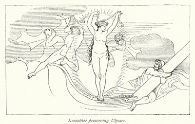 Leukothea rettet Odysseus von English School