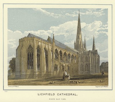 Lichfield Kathedrale, Nordostansicht von English School