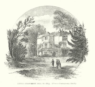 Kleiner Strawberry Hill im Jahr 1813 (Gravur) von English School