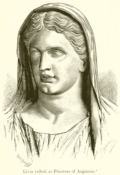 Livia verschleiert, als Priesterin des Augustus von English School