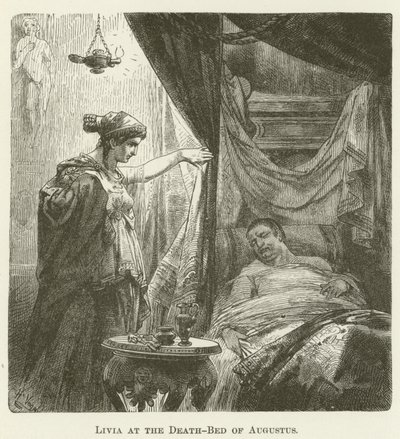 Livia am Sterbebett von Augustus von English School