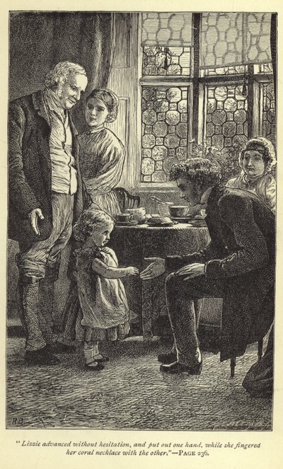Lizzie trat ohne Zögern vor und streckte eine Hand aus, während sie mit der anderen ihre Korallenkette berührte von English School