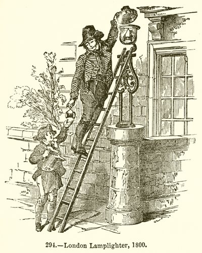 Londoner Laternenanzünder, 1800 von English School