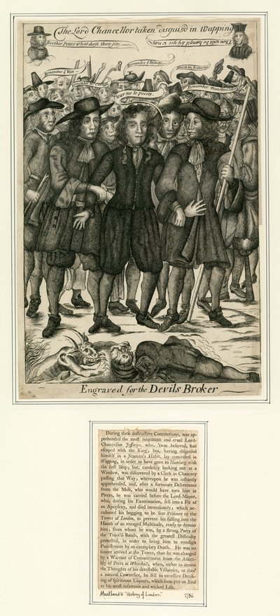 Lordkanzler Jefferies in Wapping verhaftet von English School