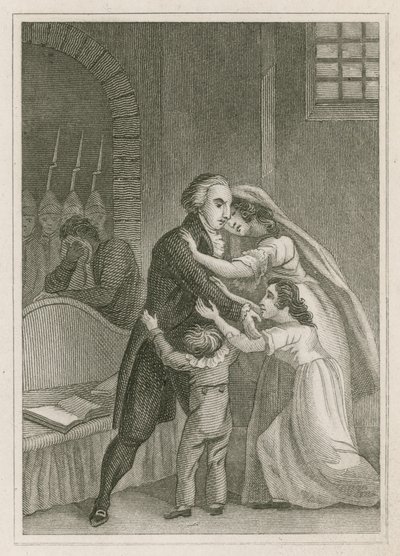 Ludwig XVI. von Frankreich verabschiedet sich von seiner Familie, 1793 von English School