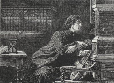 Luther am Fenster, Illustration aus Die Geschichte des Protestantismus von James Aitken Wylie, veröffentlicht 1878 von English School