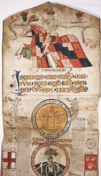 MS Lewis E 201 Abschnitt 1, Chronik der Weltgeschichte von der Schöpfung bis Woden, mit einer Genealogie von Edward IV, c.1461 von English School