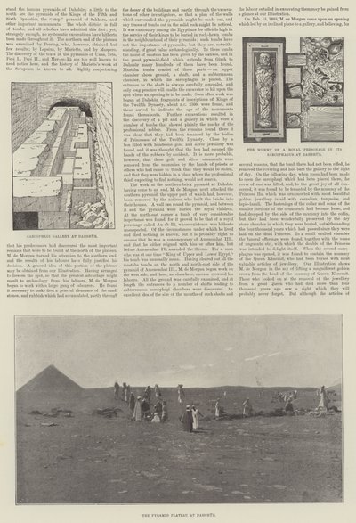 M de Morgans Entdeckungen in Dahshur (Stich) von English School
