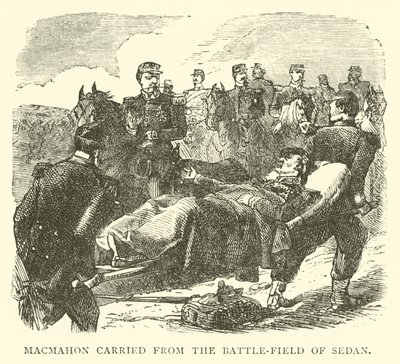 Macmahon vom Schlachtfeld von Sedan getragen, September 1870 von English School