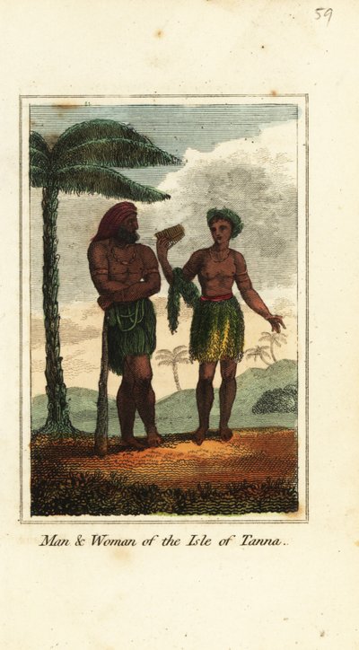 Mann und Frau von der Insel Tanna, Vanuatu von English School