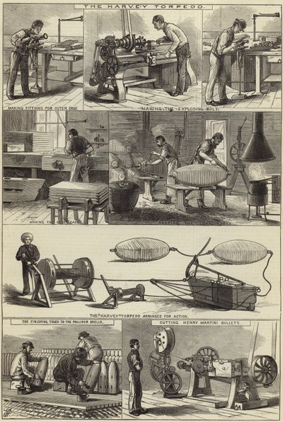 Herstellung von Kriegsmaterial im Königlichen Arsenal von English School