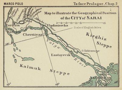 Karte zur Veranschaulichung der geografischen Lage der Stadt Sarai von English School