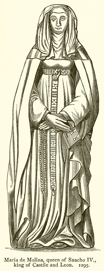 Maria de Molina, Königin von Sancho IV., König von Kastilien und León. 1295 von English School