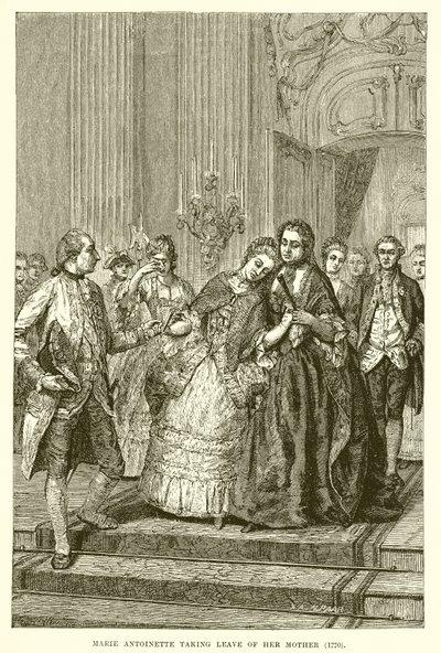 Marie Antoinette verabschiedet sich von ihrer Mutter von English School