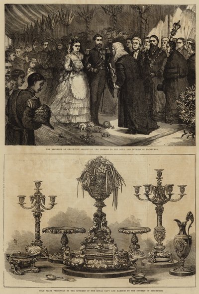 Hochzeit von Maria Alexandrowna und dem Herzog von Edinburgh von English School