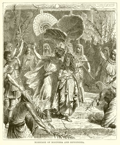 Hochzeit von Masinissa und Sophonisba von English School