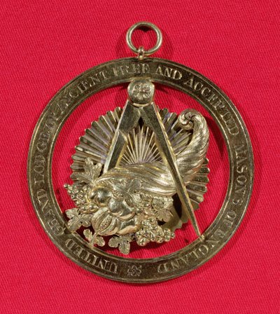Freimaurerabzeichen oder -juwel, getragen von Mitgliedern der Großsteuermannsloge nach 1841, Mitte des 19. Jahrhunderts von English School