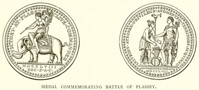 Medaille zur Erinnerung an die Schlacht von Plassey von English School