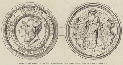 Medaille zur Erinnerung an die Silberhochzeit des Kronprinzen und der Kronprinzessin von Deutschland (Gravur) von English School