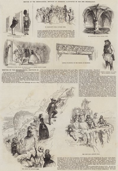Treffen des Archäologischen Instituts in Edinburgh (Gravur) von English School