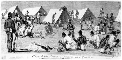 Messe der Goorkhas des Prinzen von Wales, 1878 von English School