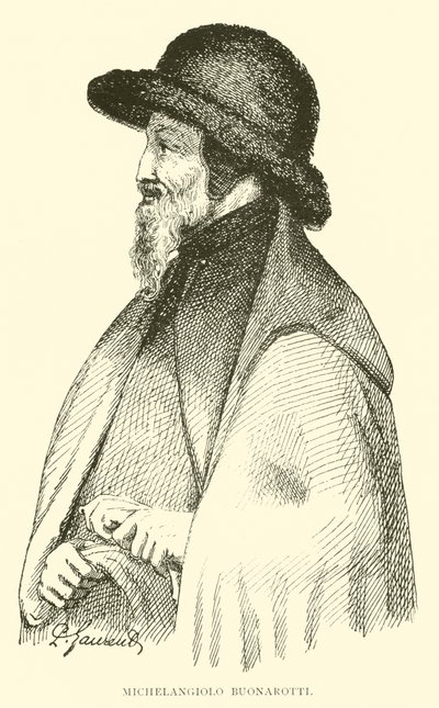Michelangiolo Buonarotti (Stich) von English School