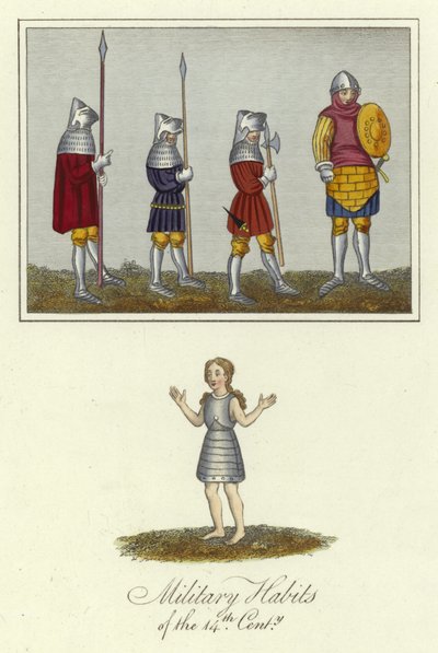 Militärische Gewohnheiten des 14. Jahrhunderts von English School