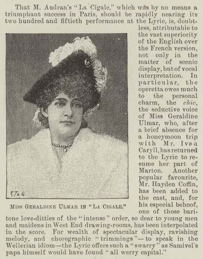 Miss Geraldine Ulmer in "La Cigale" von English School