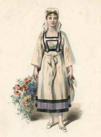 Mme Judic in der Rolle der Margotte in La Branche Cassee von English School