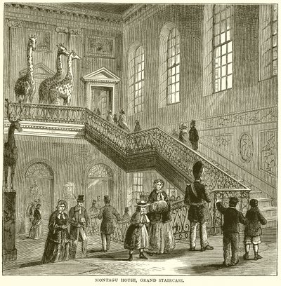 Montagu House, große Treppe von English School